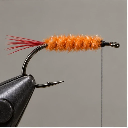 Polar Shrimp, step 3: Wind chenille