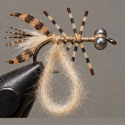 A loose spun craft-fur loop hangs beside the hook.