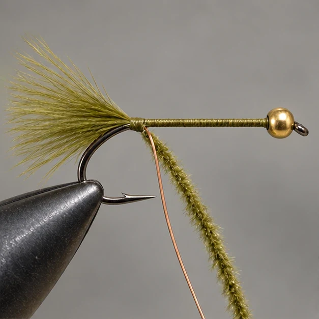 Woolly Bugger, step 1: Set the tail