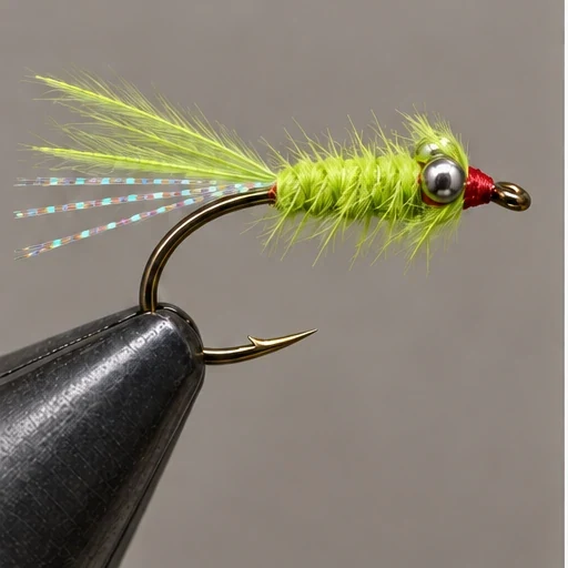 Snowhite’s Damselfly Nymph, step 5: Cover the eyes