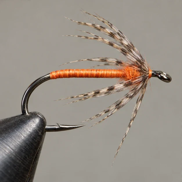 Partridge and Orange, step 3: Soft hackle