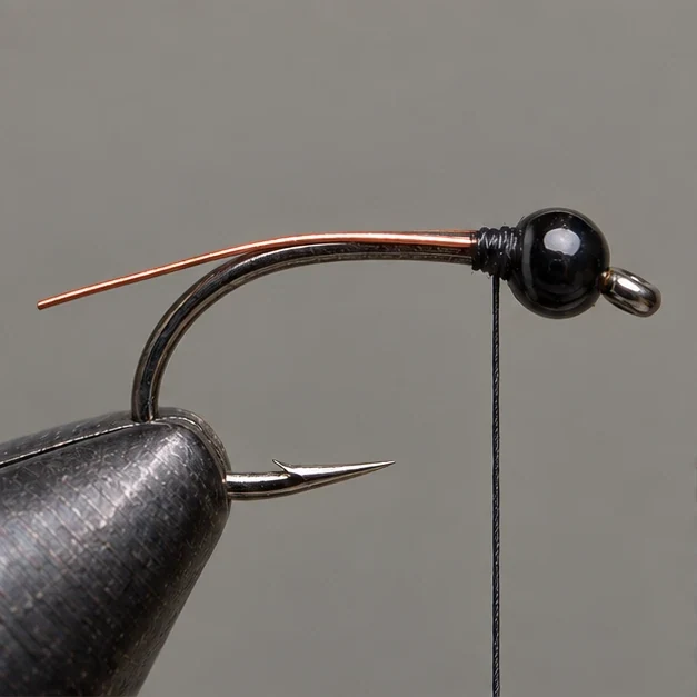 Brassie, step 1: Start behind the bead