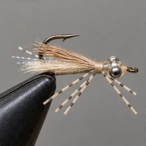 A short natural deer-hair wing lies over the synthetic underwing.