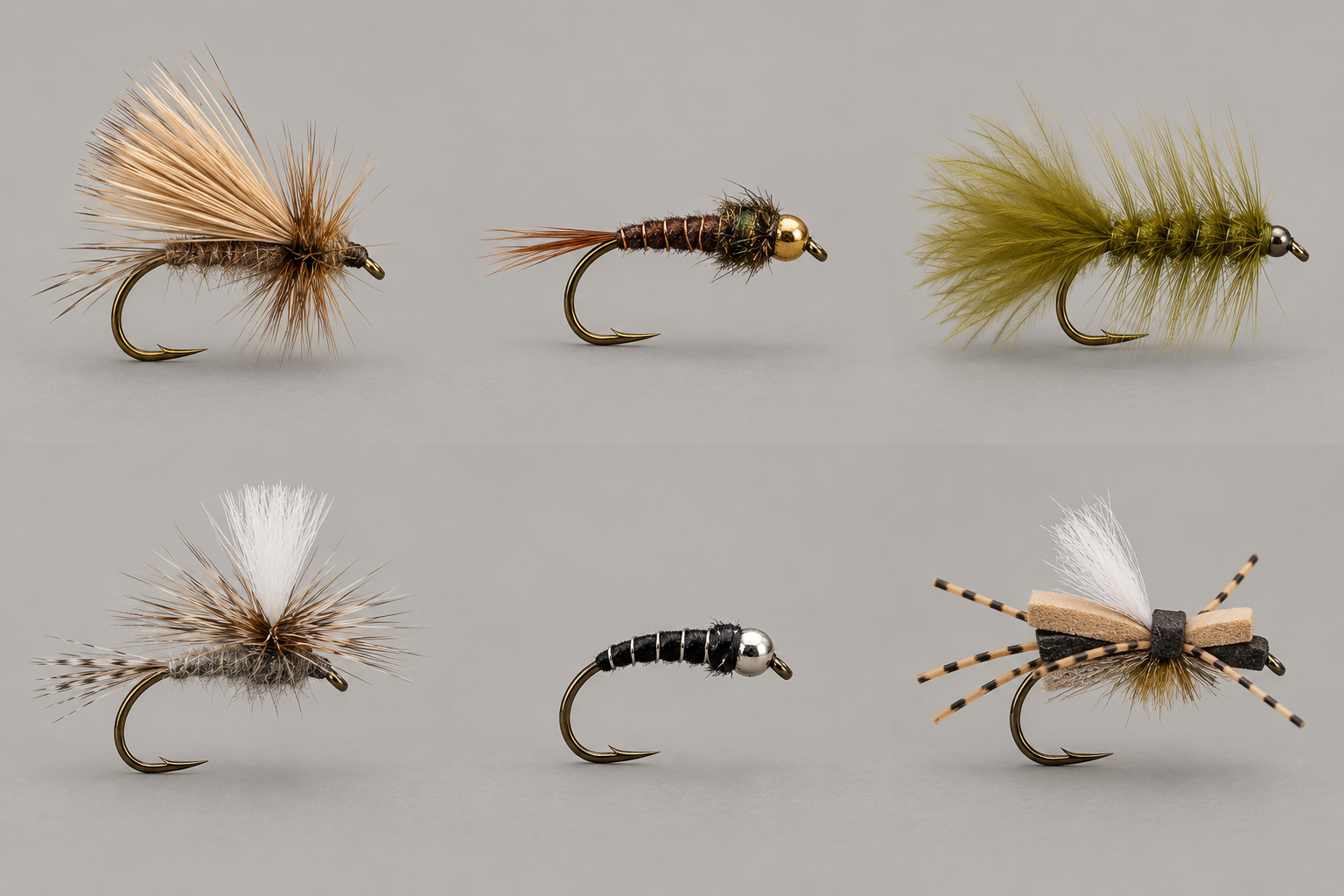 Elk Hair Caddis — Natural, Olive, Tan